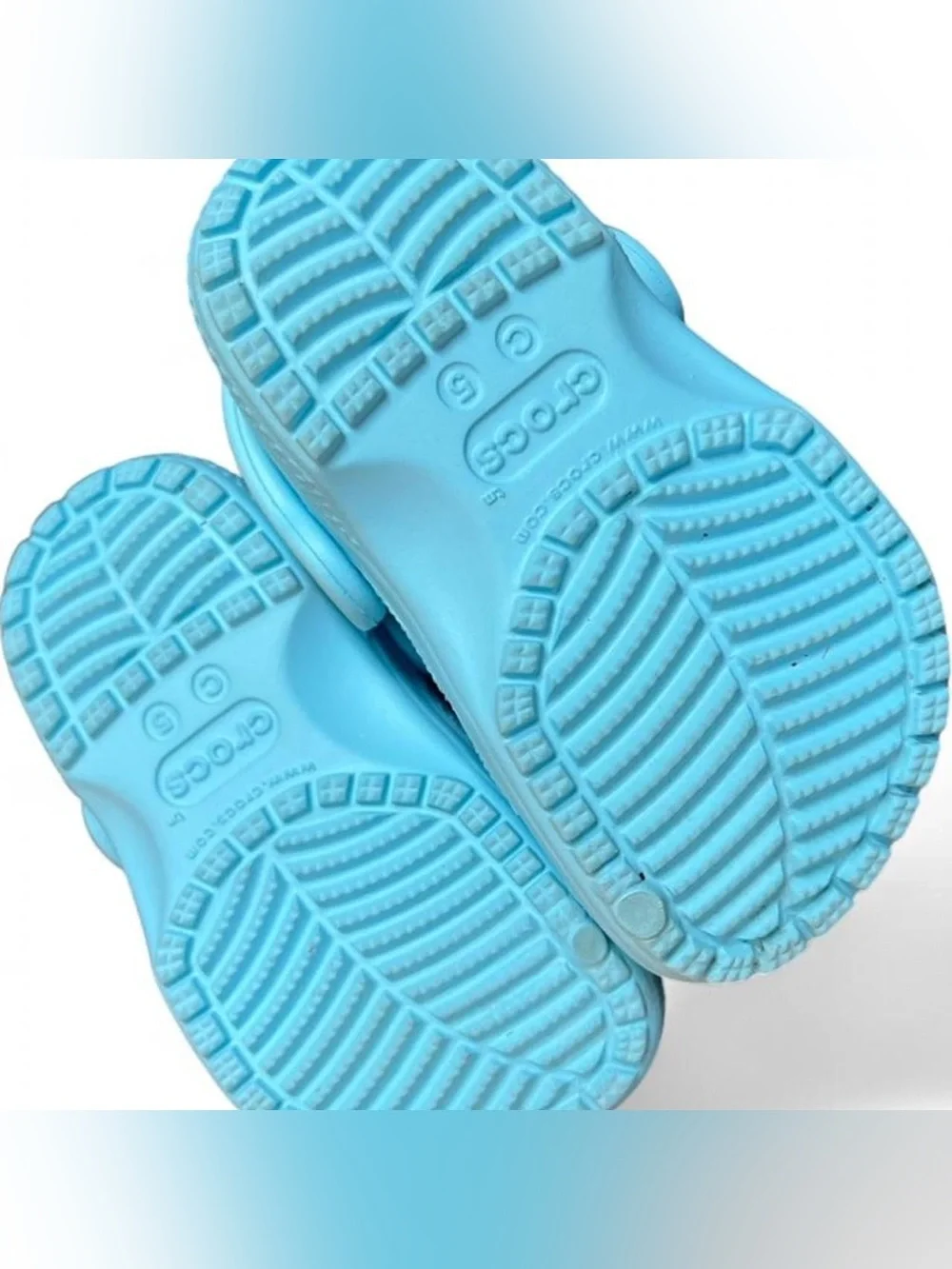Kids Light Blue Slip-On Crocs with Fun Character Charms